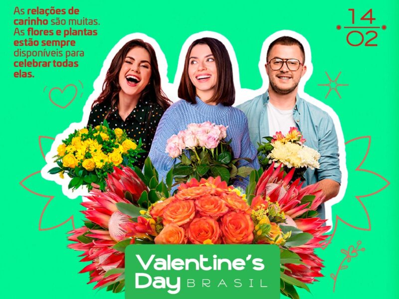 Setor de flores celebra o Valentine´s Day como o Dia do Amor e da Amizade